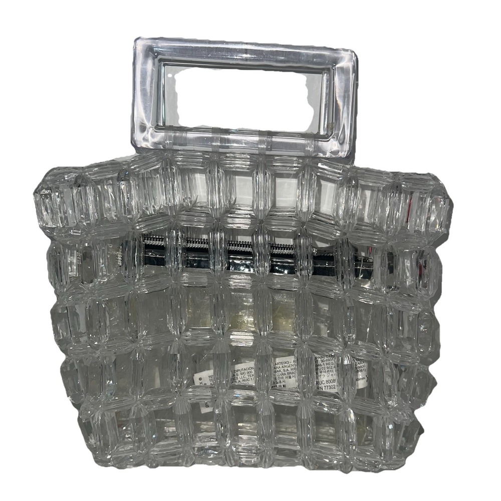 Zara Evening Bag Clutch Transparent Hand Bag